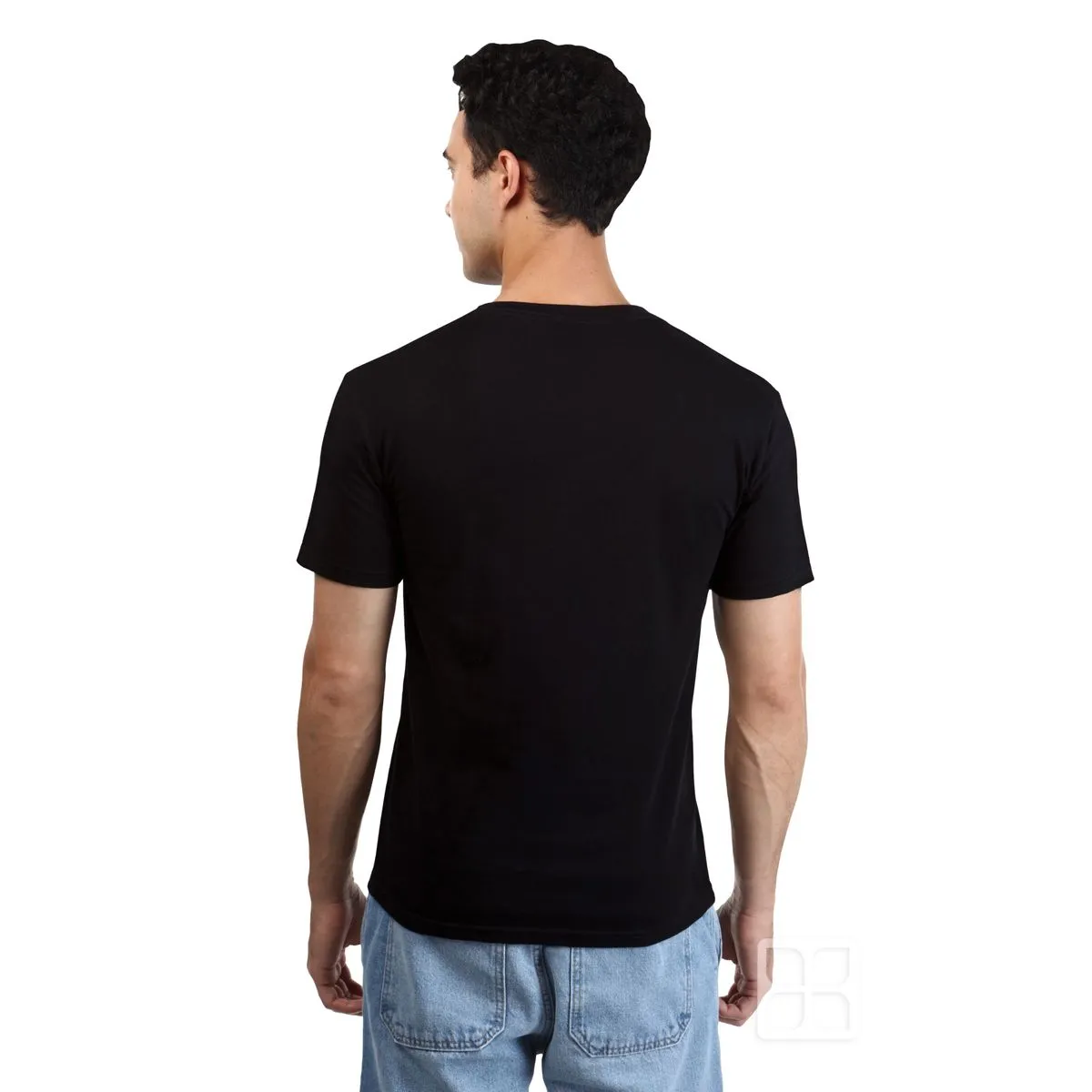 Imagen de Playera Cuello V Manga Corta para Hombre Color Negro
